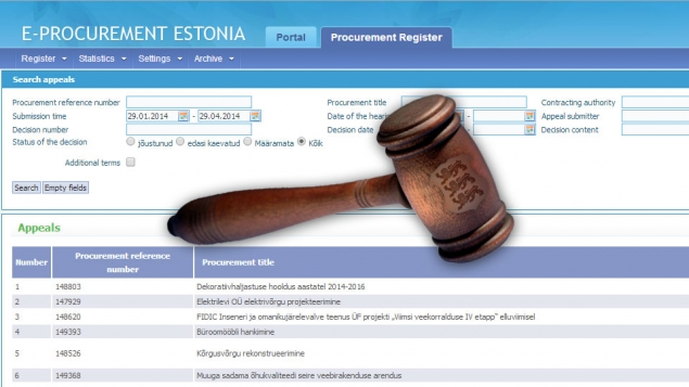 E-procurement Register